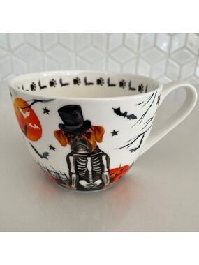 PORTOBELLO BY DESIGN Bony Boxer Bats Boxer Dog Mug 16 oz Halloween Coffee Tea